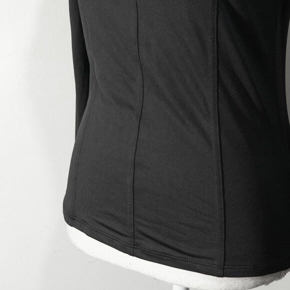 Tahari Square Neck Tee Modern Essentials Long Sleeve Whimsy Goth Princess Seam - Picture 6 of 12